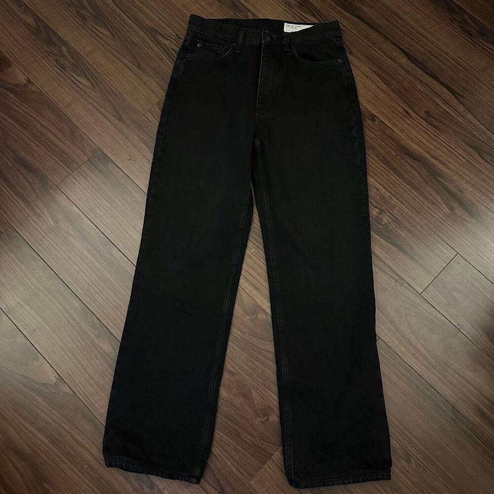 Rag & Bone Alex high rise straight 26 black jeans